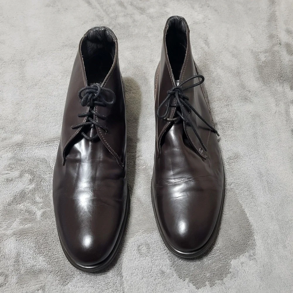 Certo Dress Shoes Mens EU 46 12.5 Brown Leather Derby Lace Up Ankle Chukka Boots